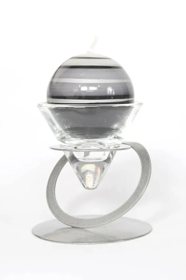 Bougeoir Anneaux satellite + bougie